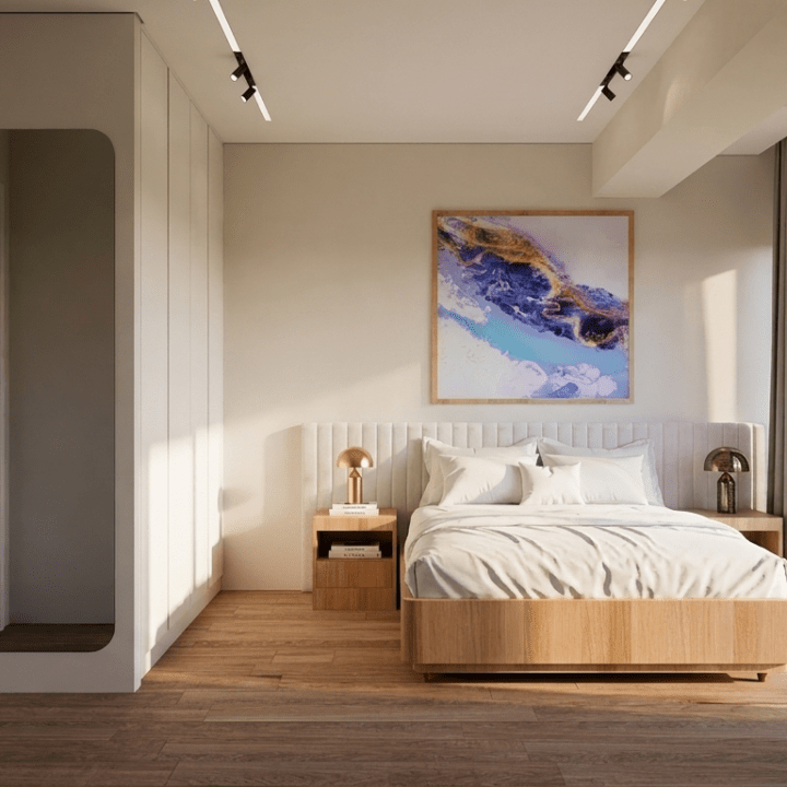Modern 1+1 apartment interior at Carnelian Çalış residential project in Fethiye