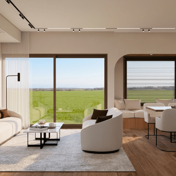 Modern 3+1 apartment interior at Carnelian Çalış residential project in Fethiye